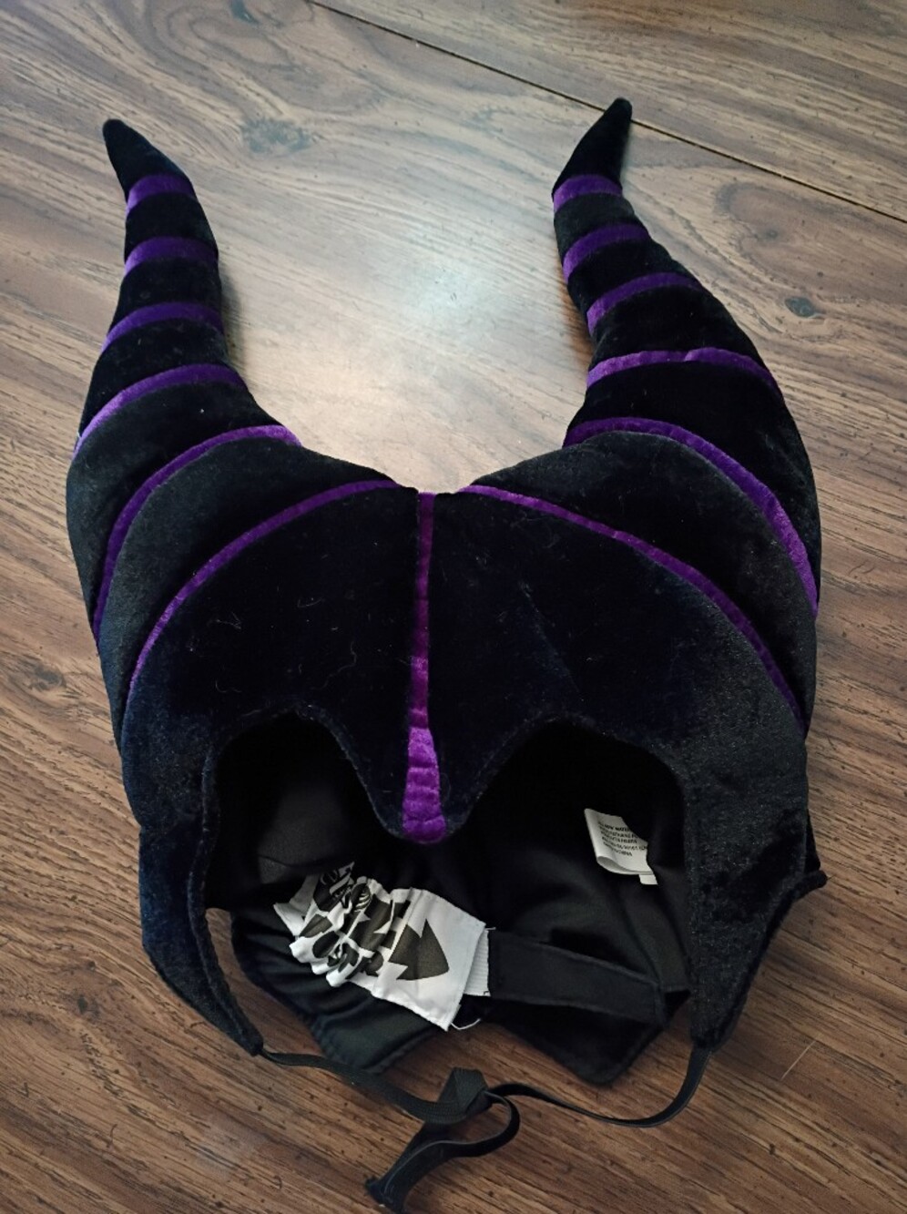Maleficent Costume Headpiece Black Velvet & Purple Adult One Size Fits All